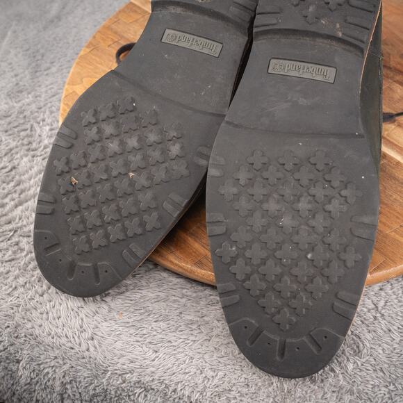 Timberland Chukka Mens Leather Ankle Boots Black Lace Up Casual Dress Shoes 10 - Picture 8 of 9